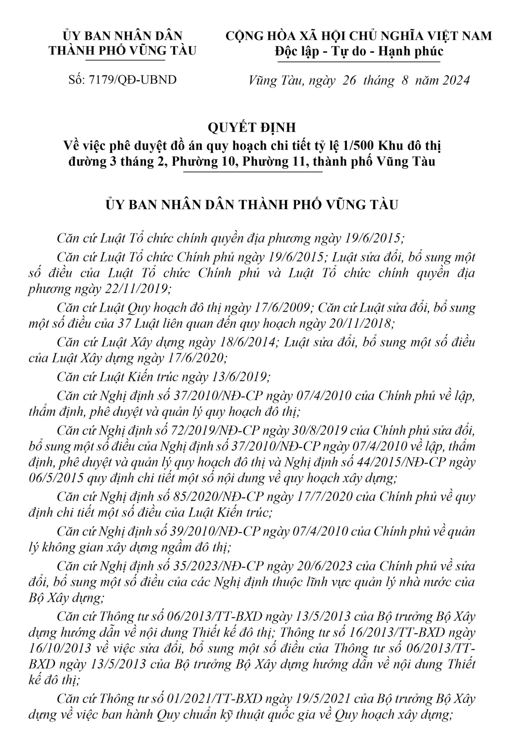 quyet dinh phe duyet quy hoach 1 500 du an blanca city vung tau